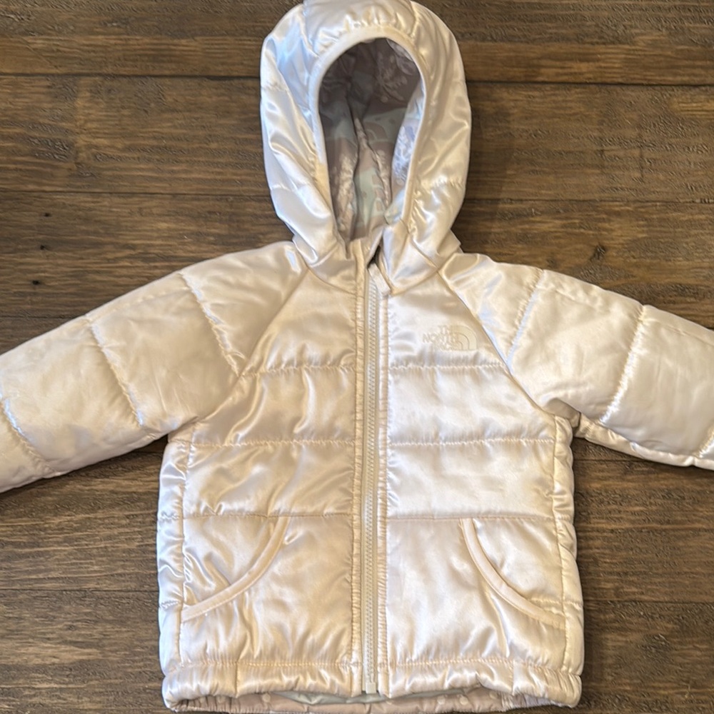 The North Face Shiny White Puffer Jacket